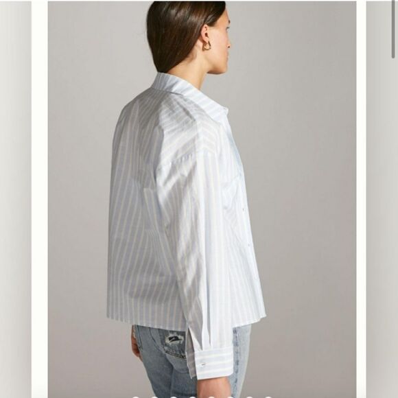 Mare Mare‎ X Anthropologie Striped Buttondown Bralette Shirt Set Small - Picture 4 of 13